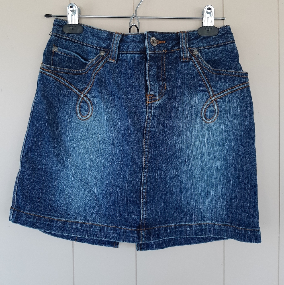 Sugar Doll Denim Mini Skirt Size 3 Jean Skirt Summer Festival Rodeo Cowgirl Core